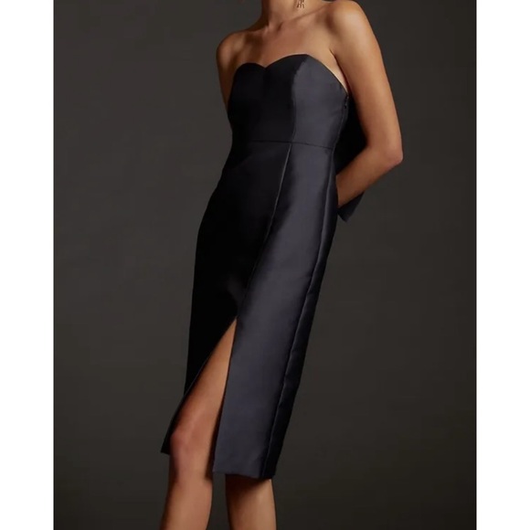 nwt: anthropologie hutch slim bow back midi dress - Picture 2 of 9